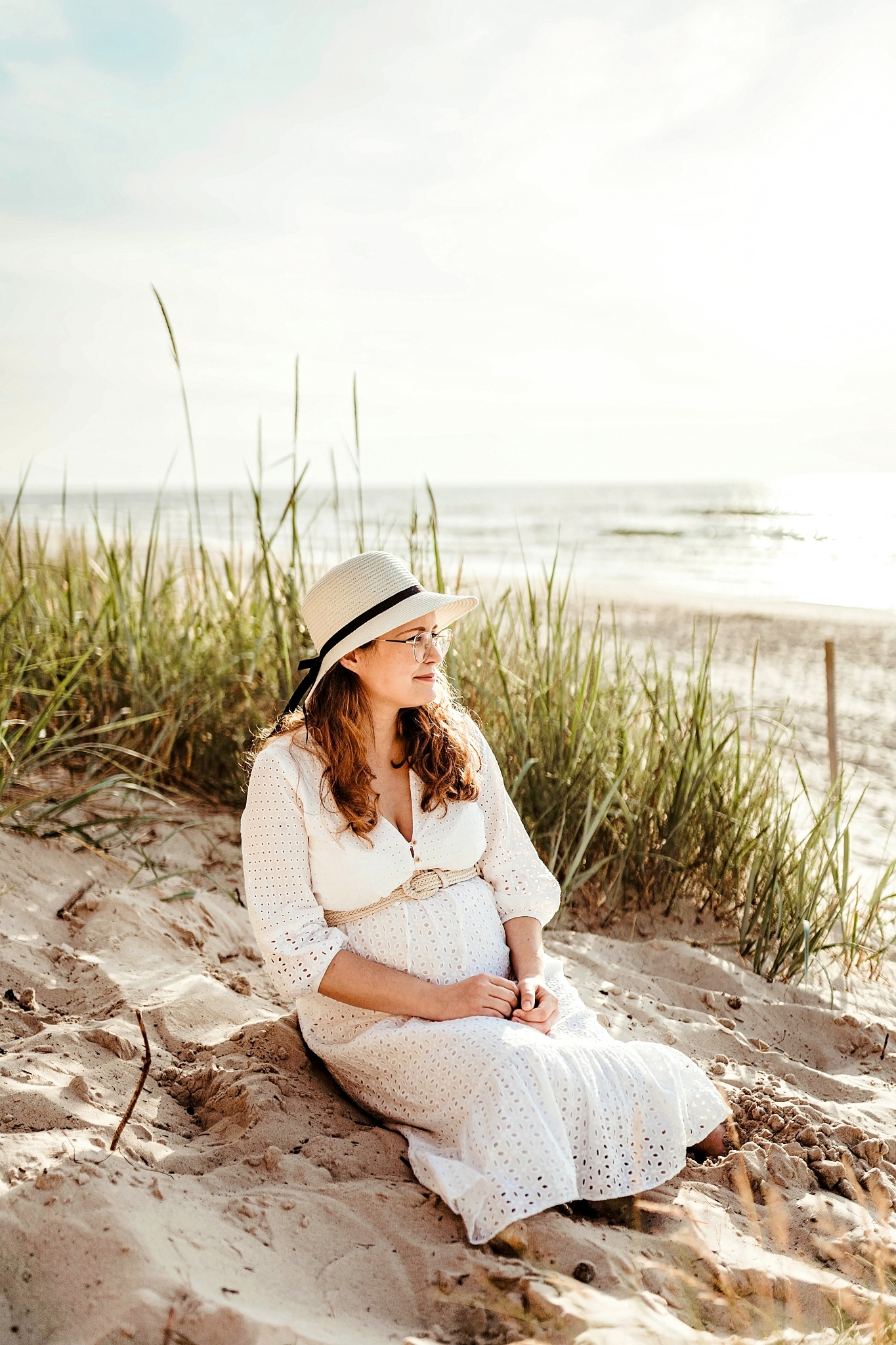 sesja na plaży ciążowa brzuszek pomysł na sesję ciążową