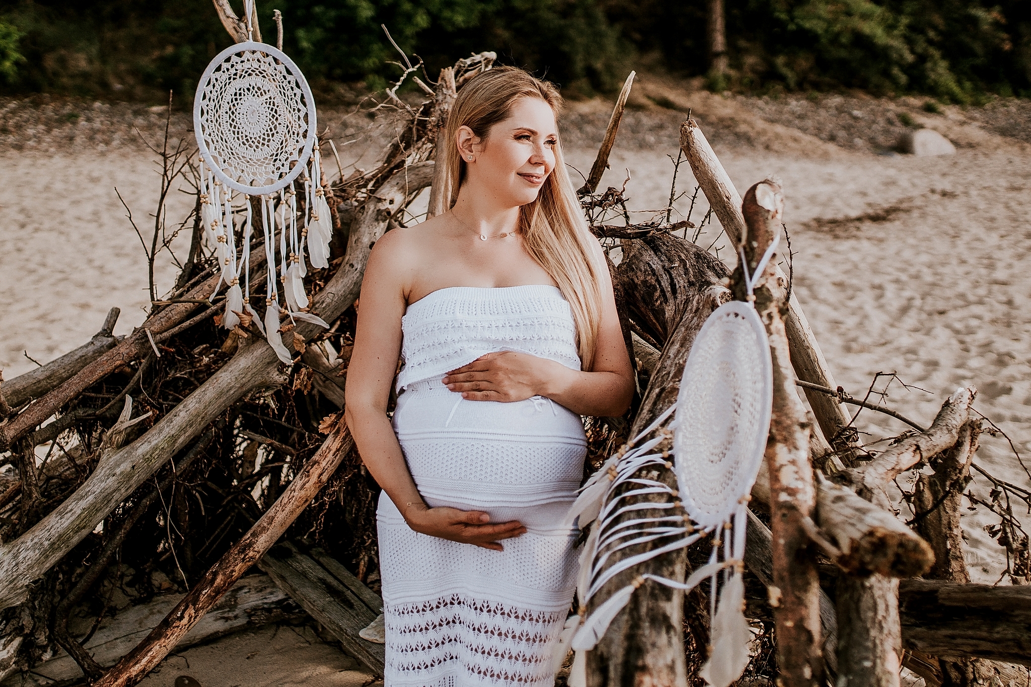 fotografia ciążowa, fotograf rodzinny nad morzem